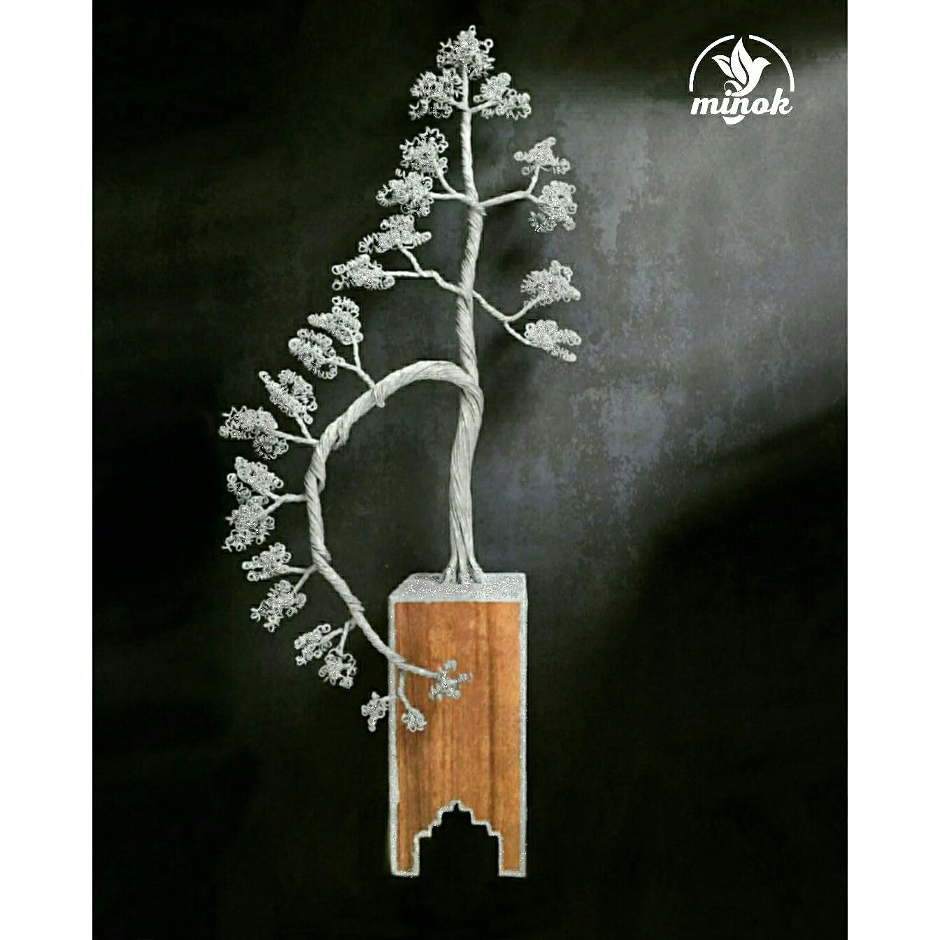 درختچه سیمی .تزئینی مجسمه سیمی