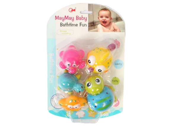 پوپت حمام نوزادی مدل آب پران طرح حیوانات 5 عددی