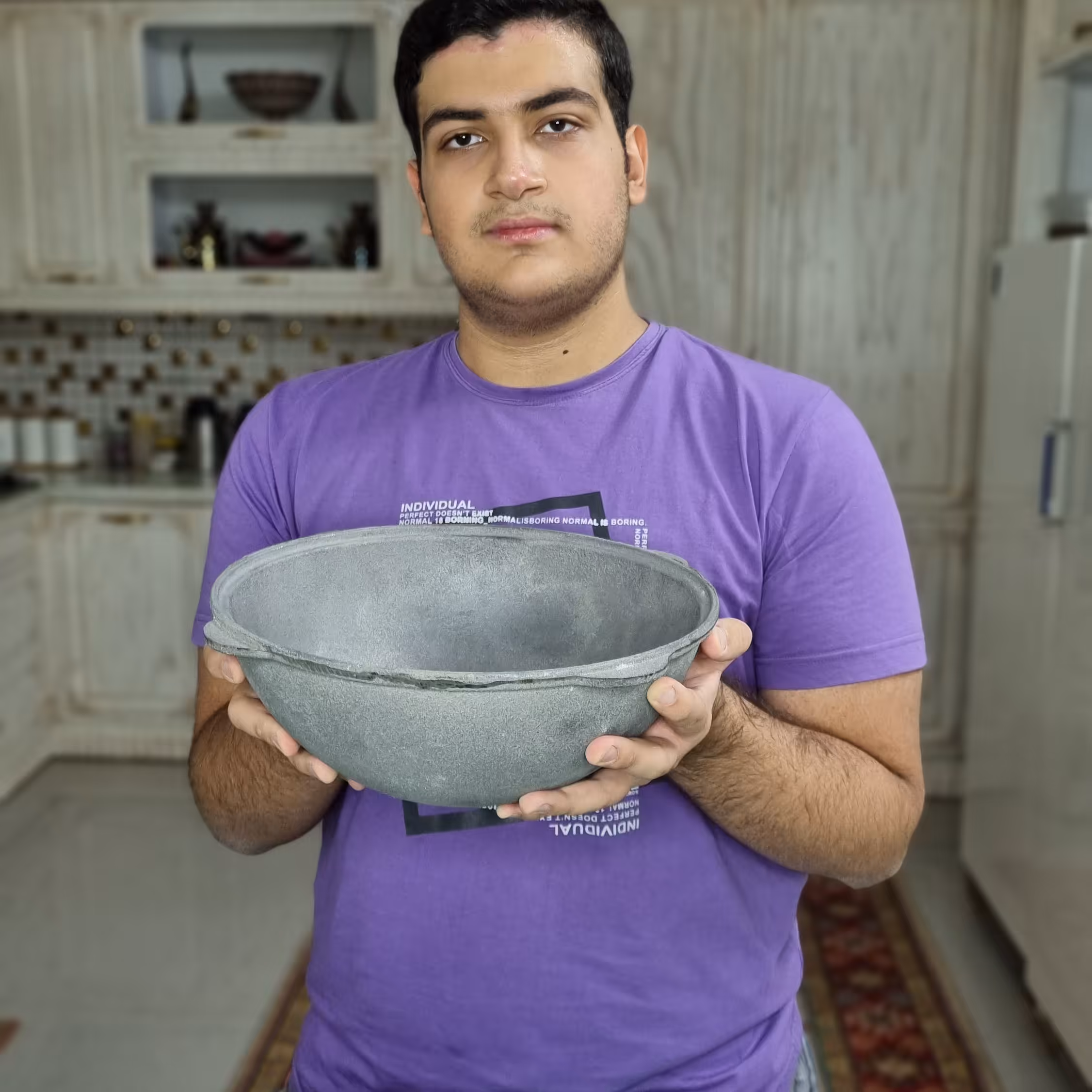 قازن چدن خالص 6 لیتری (بدون روکش شیمیایی چدن روسی پاتیل غازن قابلمه دیگ چدنی)
