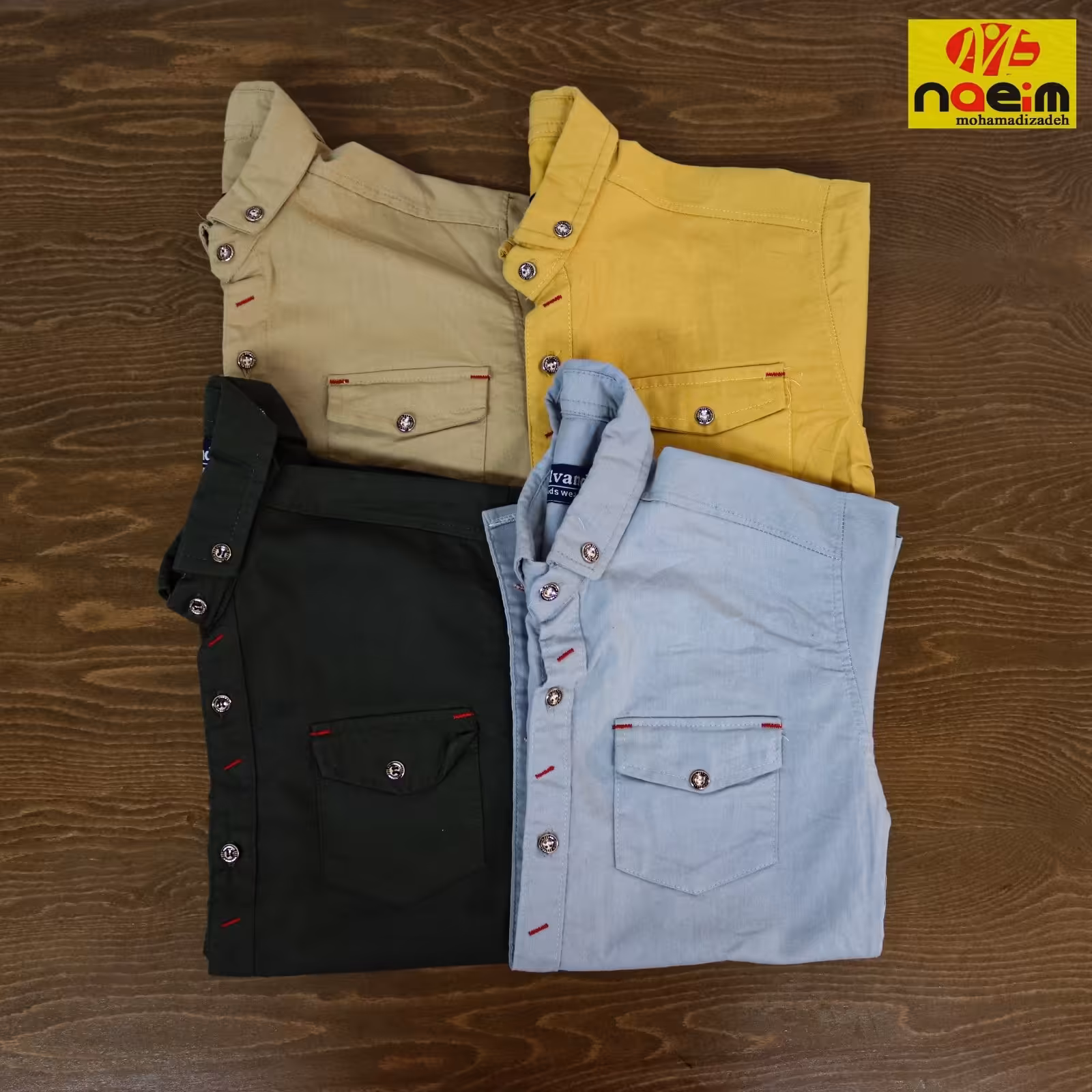 پیراهن کتان پسرانه و دخترانه سایز  m سنین 10 تا 13 سال آستین بلند تک رنگ  طوسی و کرم