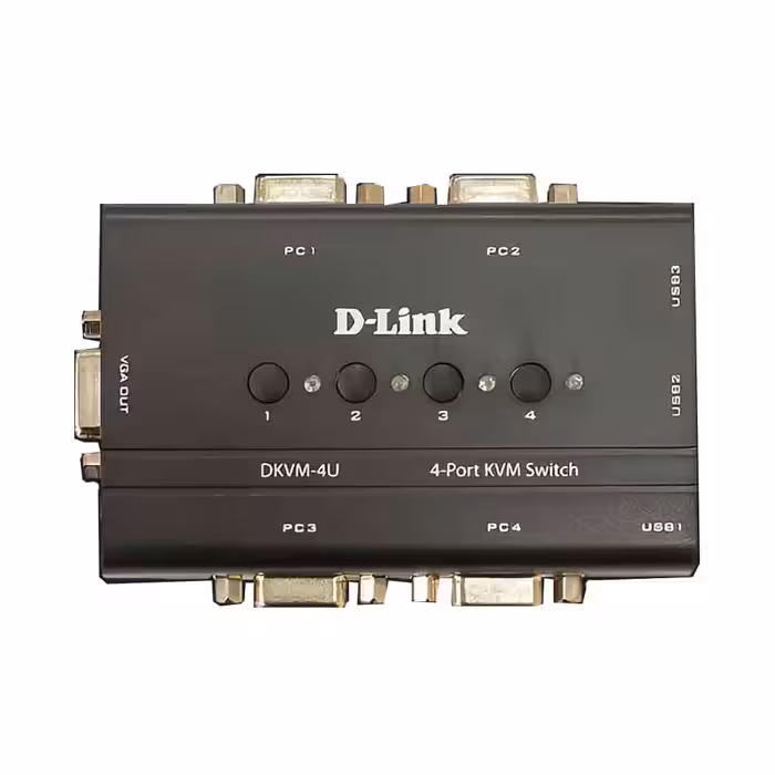 سوییچ دی-لینک 4 پورت KVM USB مدل DKVM‎-4U