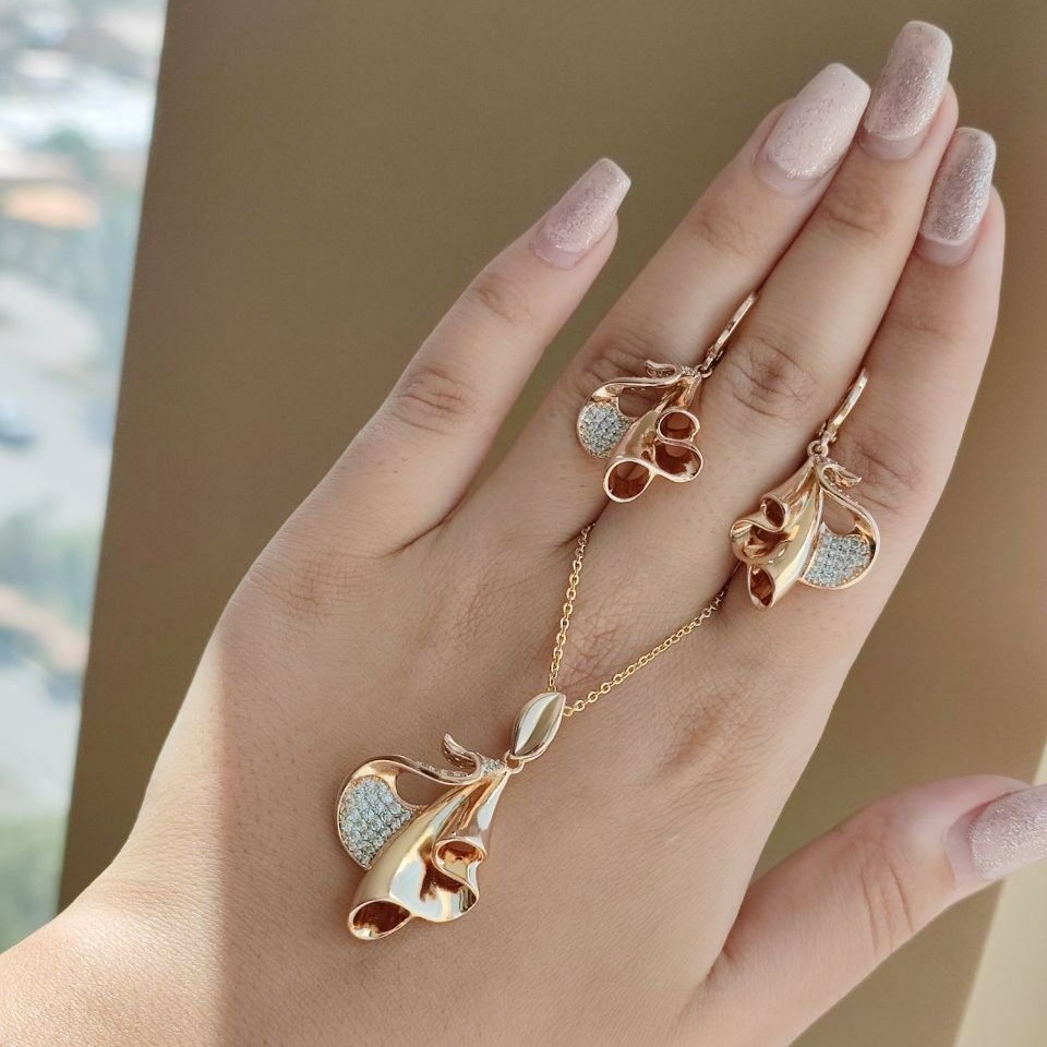 نیمست ژوپینگ مدل زیبا رنگ ثابت و ضد حساسیت طلای ارزان کد 32 جدید کیفیت عالی 