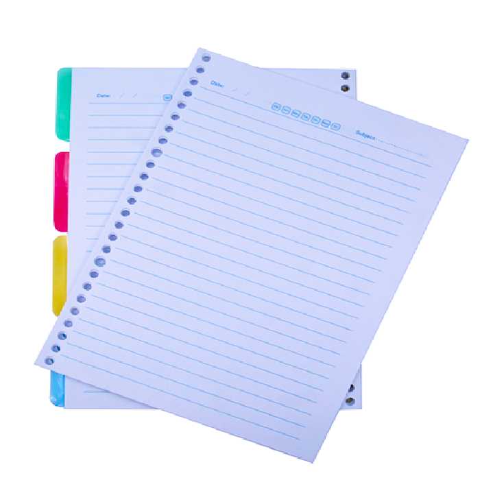 یدک کاغذ کلاسوری  26 سوراخ سفید