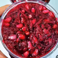 ترشی لبو انار خانگی خوش رنگ ولعاب خوشمزه های محلی 800 گرم 