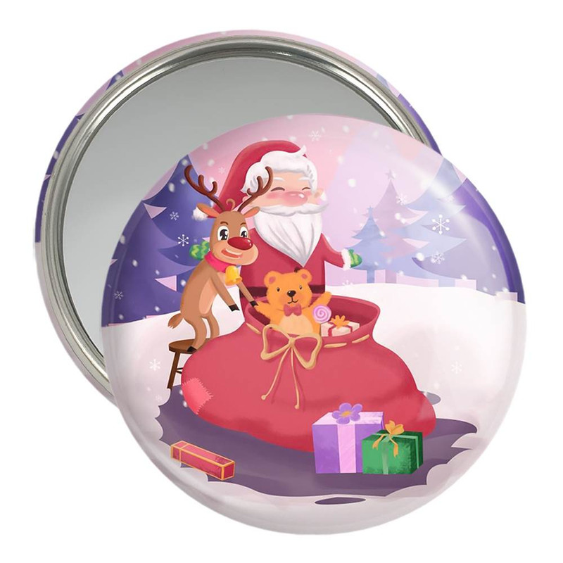 آینه جیبی خندالو مدل کریسمس Christmas  کد 22162
