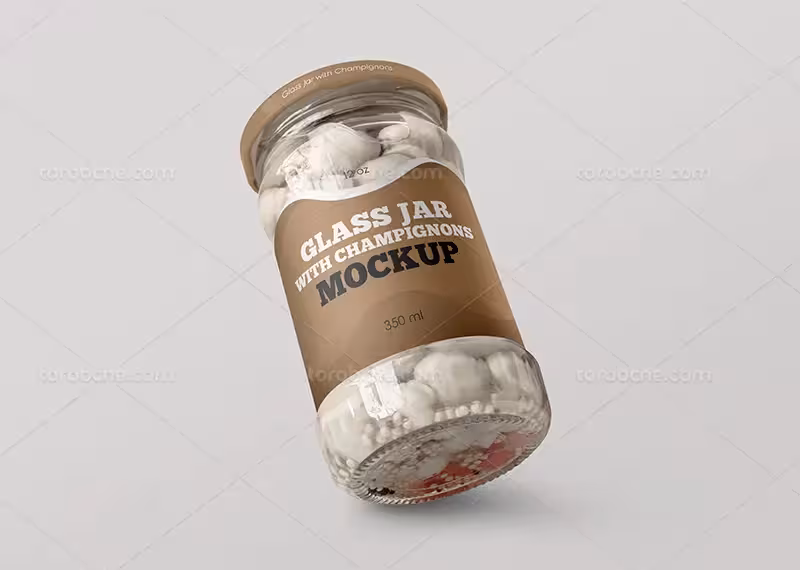 موکاپ ظرف قارچ | گرافیک با طعم تربچه