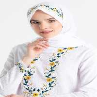 شال سفید مردانه شیله پارچه چیگدم دوزی بیز Eliş Şile Bezi