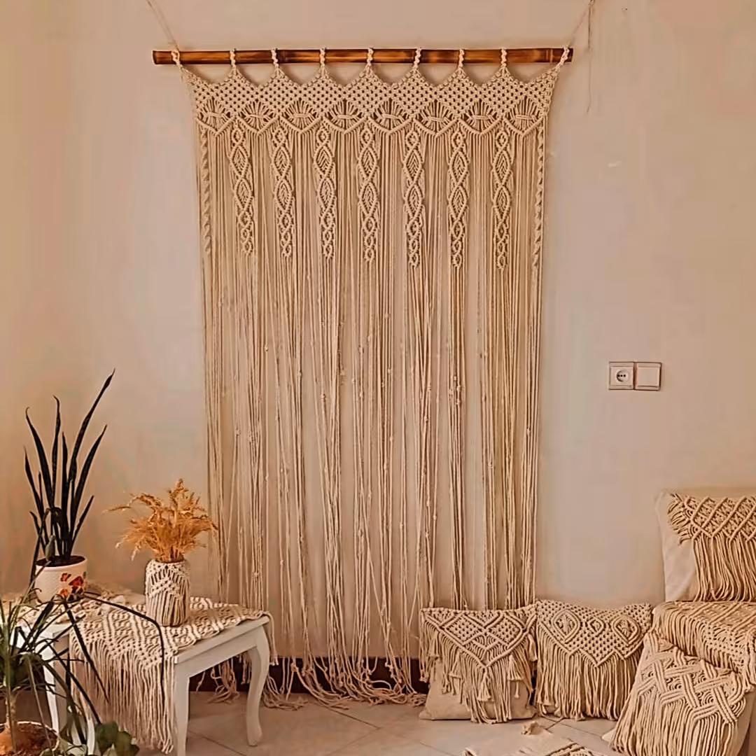 پرده مکرومه....