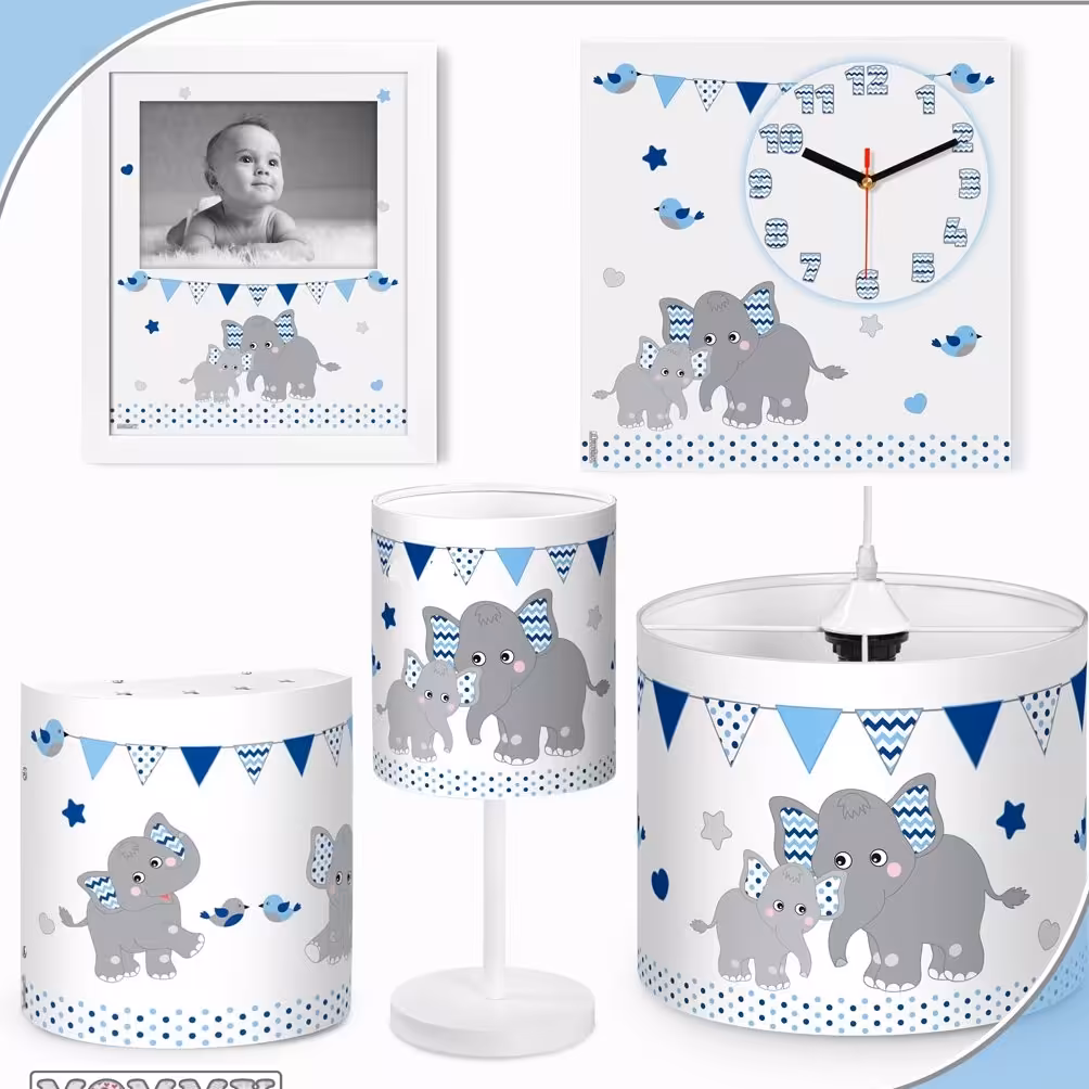 ست لوستر اتاق کودک 5 تیکه طرح فیل و قلب کد 2022