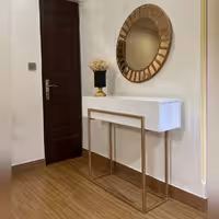 کنسول چوبی فلزی کشو دار (کد17) گالری راکه (ارسال با باربری و پس کرایه)