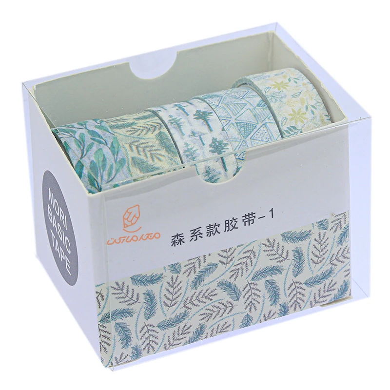 چسب نواری طرحدار HZ-01 طرح درخت و برگ واشی