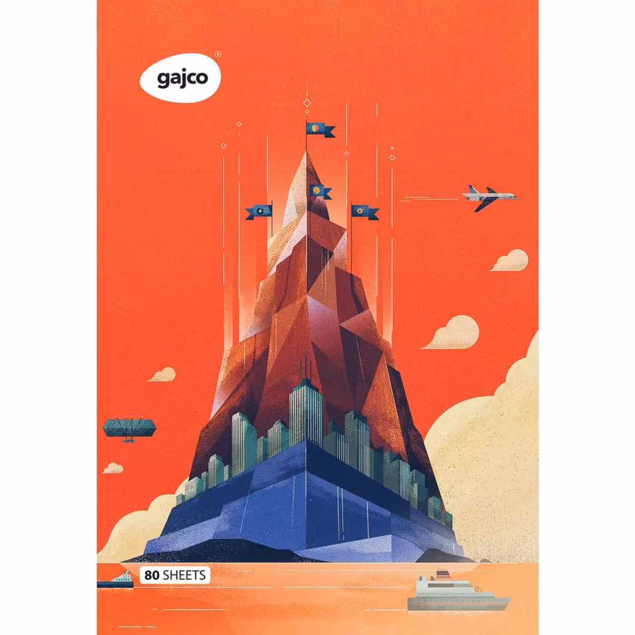 دفتر 80 برگ گاجکو طرح زندگی ماشینی با رایحه شکلات