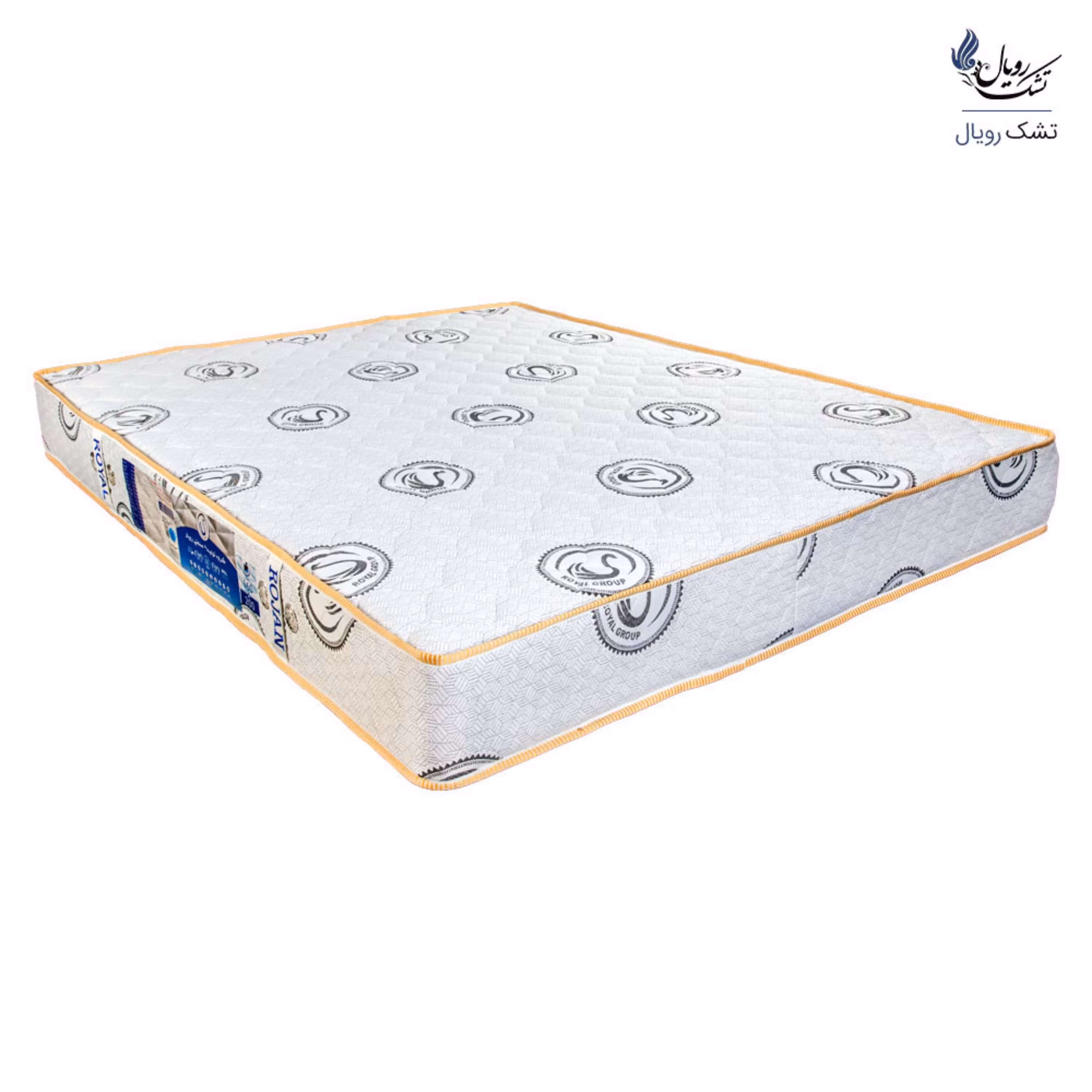 تشک طبی فنری رویال مدل روژان دو نفره 160 در 200 صادراتی طرح قو