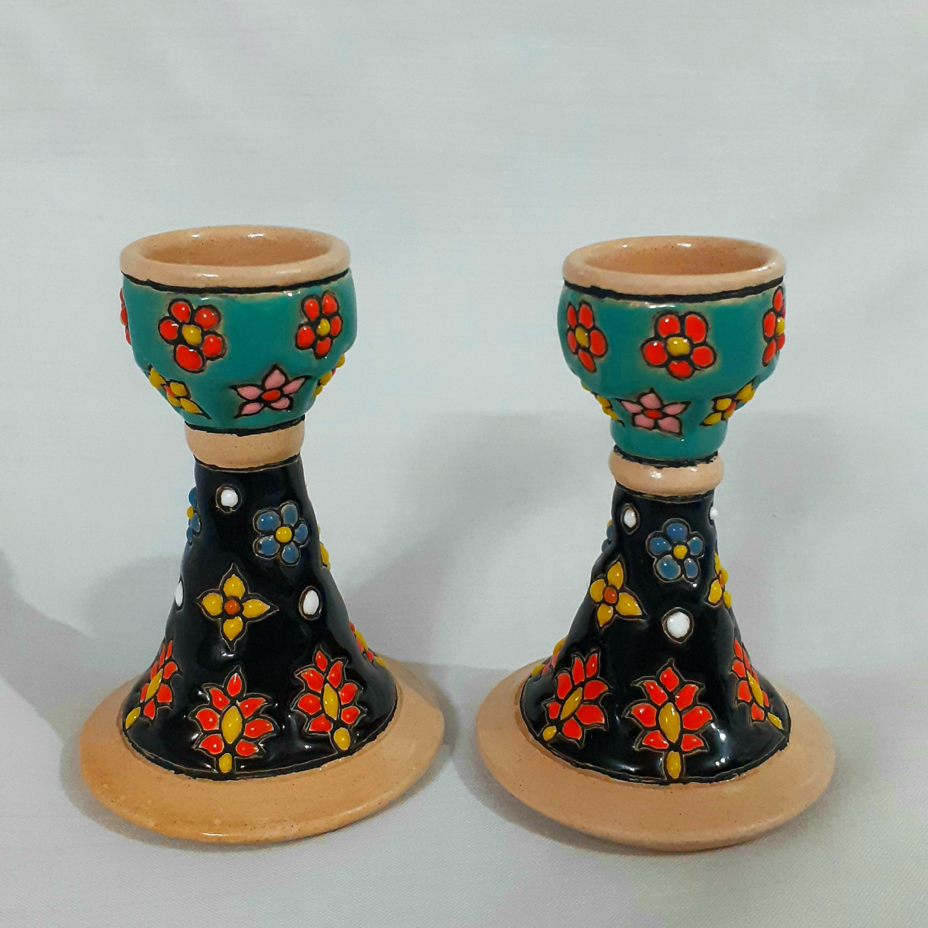 جفت جا شمعی میناکاری شده مناسب سفره های هفت سین