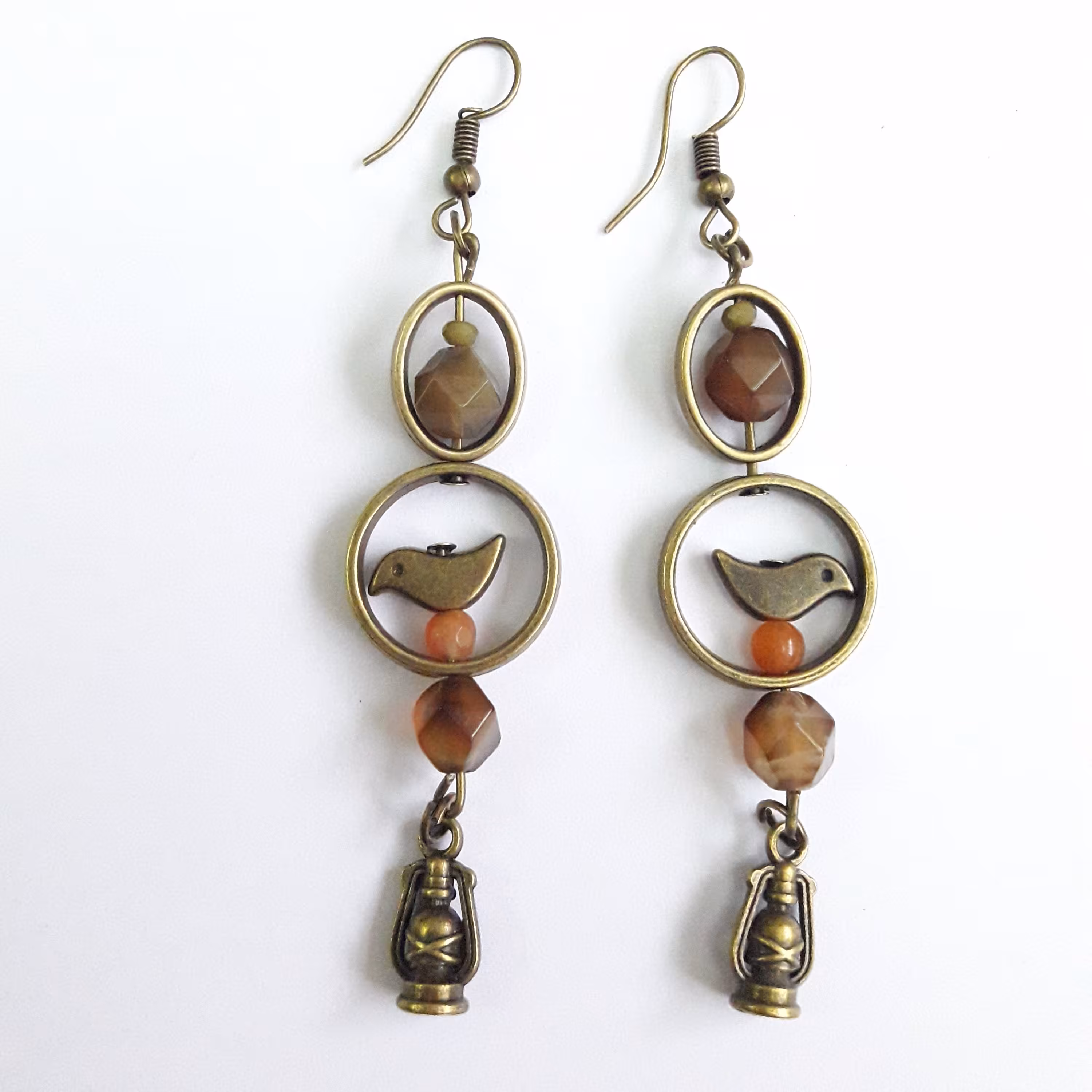 گوشواره آویز بلند طرح فانوس