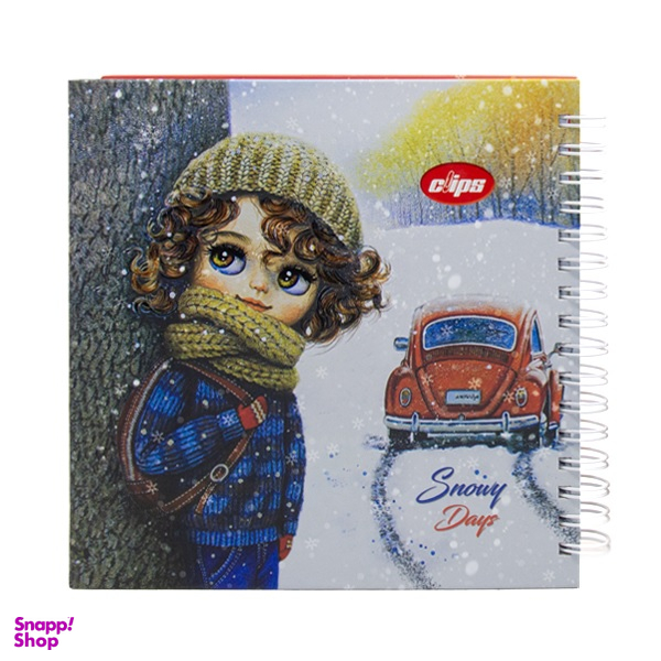 دفتر یادداشت ۸۰ برگ کلیپس طرح snowy day