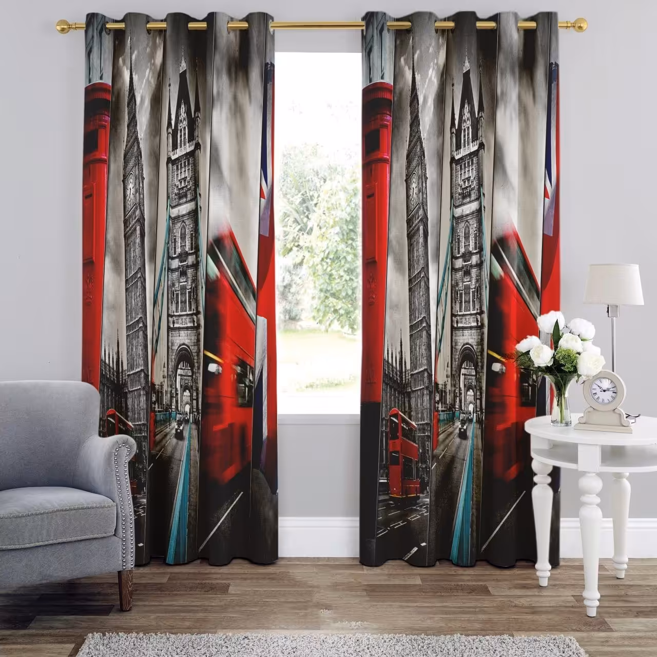 پرده چاپی  پانچ  طرح   نقاشی و منظره   کد 1690