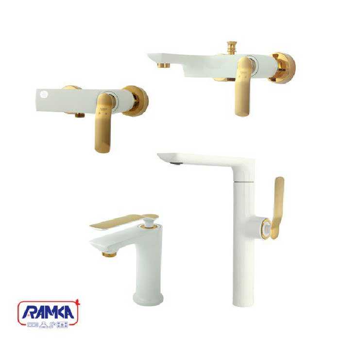 ست شیرآلات راسان مدل آوات شیری طلایی