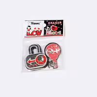 پاک کن مدل کلید و قفل طرح لاو کد 7131 مجموعه 2 عددی