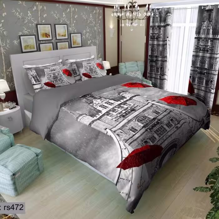 سرویس روتختی 1 نفره تنسل چاپی برندترک لند (Turk Land)  کد rs 472