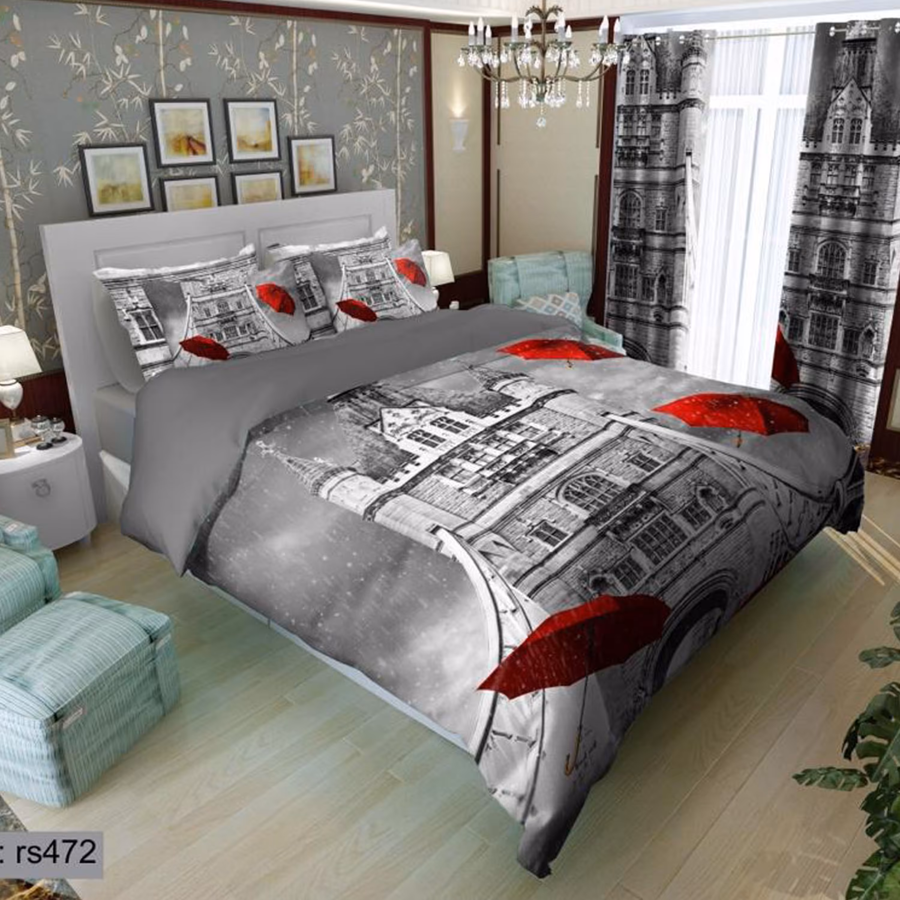 سرویس روتختی 1 نفره تنسل چاپی برندترک لند (Turk Land)  کد rs 472