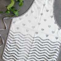 پیشبند مخمل نسوز مدل عطرین طرح 25