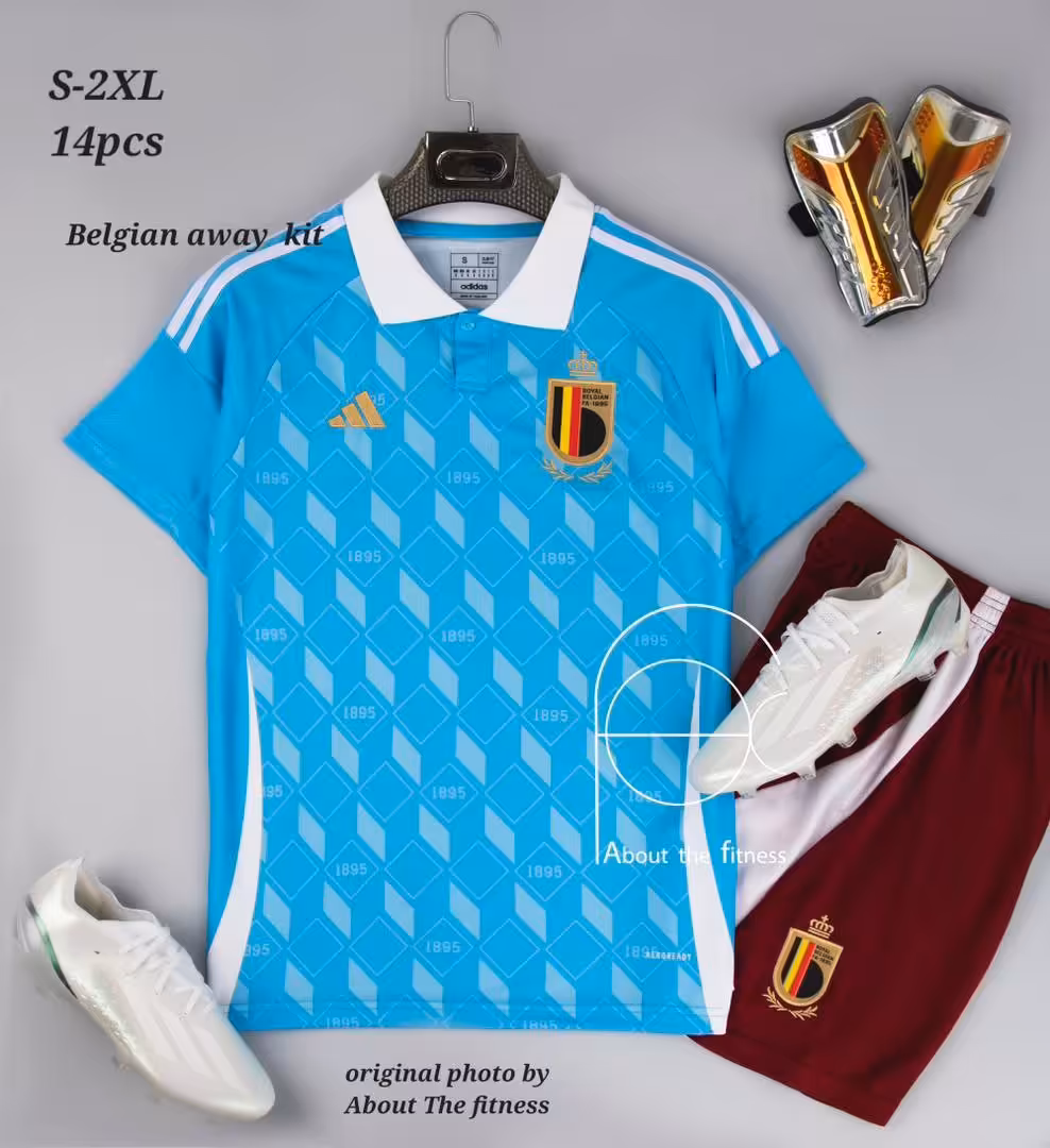کیت دوم تیم ملی بلژیک 2024-2025 (پیراهن شورت) ورژن هواداری