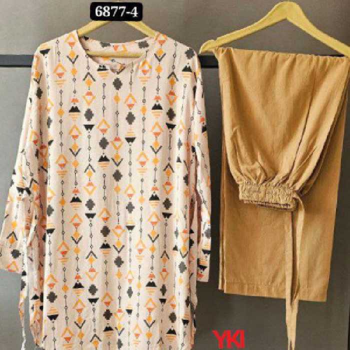 ست تونیک شلوار نخی لینن - کد 947