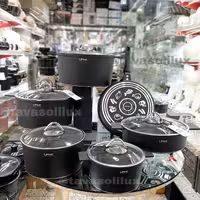 سرویس قابلمه لیماک سری آلمانی درجه یک14پارچه چدن گرانیت پوشش داخلی صددرصد نچسب (پس کرایه جشنواره فروش لیماک)