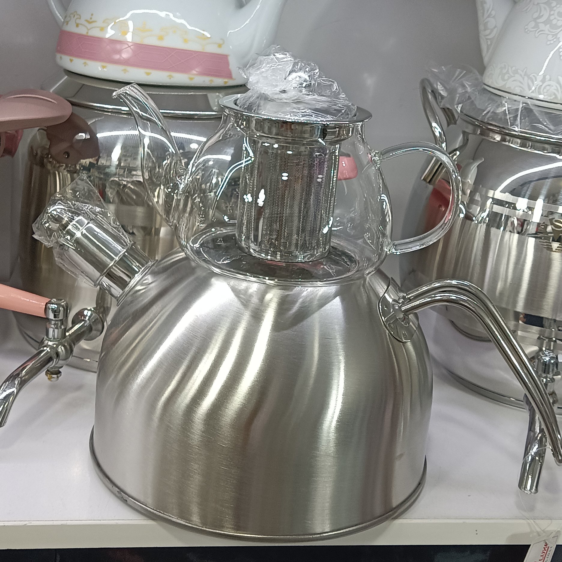 کتری و قوری استیل ««« کف چدن استیل »»شرکتی