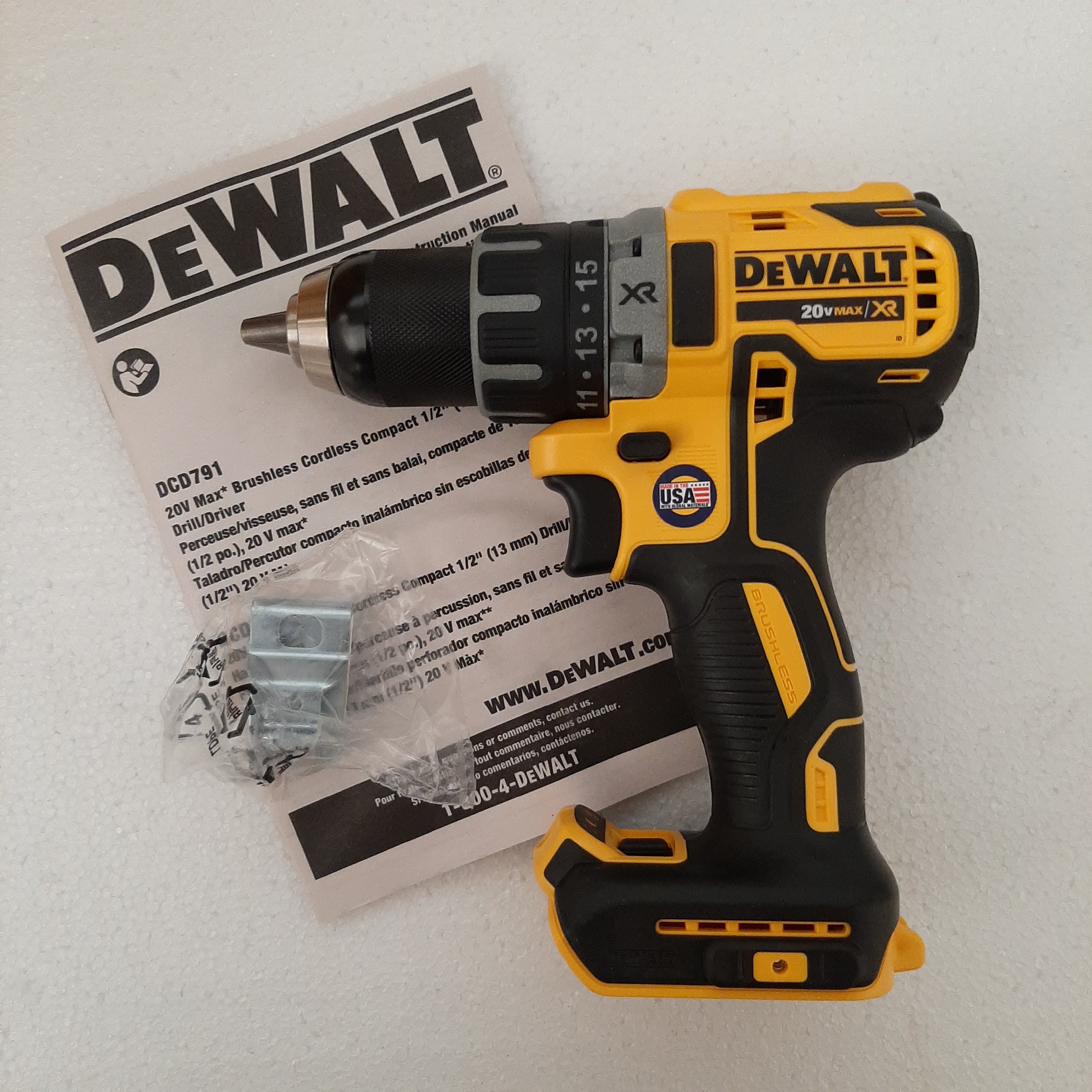 دریل شارژی دیوالت مدل dcd791 تنه خالی  ساخت امریکا