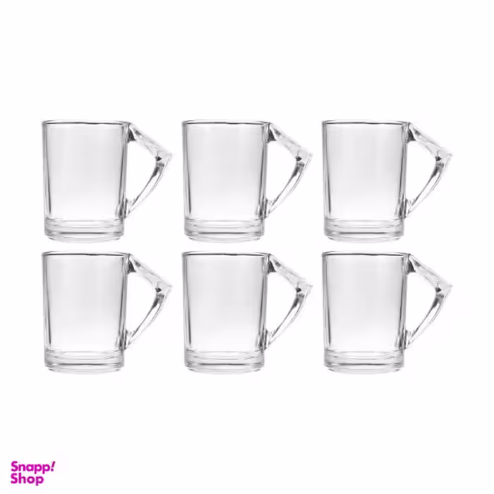 لیوان شیشه اصفهان مدل نیلوفر کد 440 بسته 6 عددی