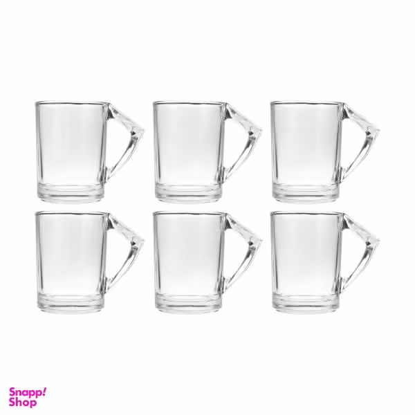 لیوان شیشه اصفهان مدل نیلوفر کد 440 بسته 6 عددی