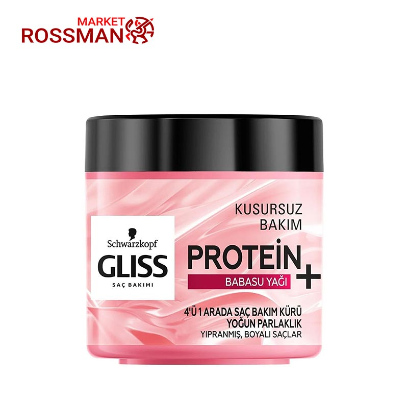 ماسک مو گلیس Gliss مدل Protein babasu yagi حجم 400 میلی لیتر