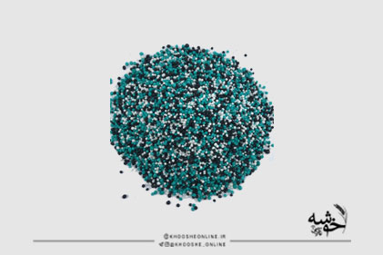 ترافل شنی میکس آبی،مشکی،سفید کد 002