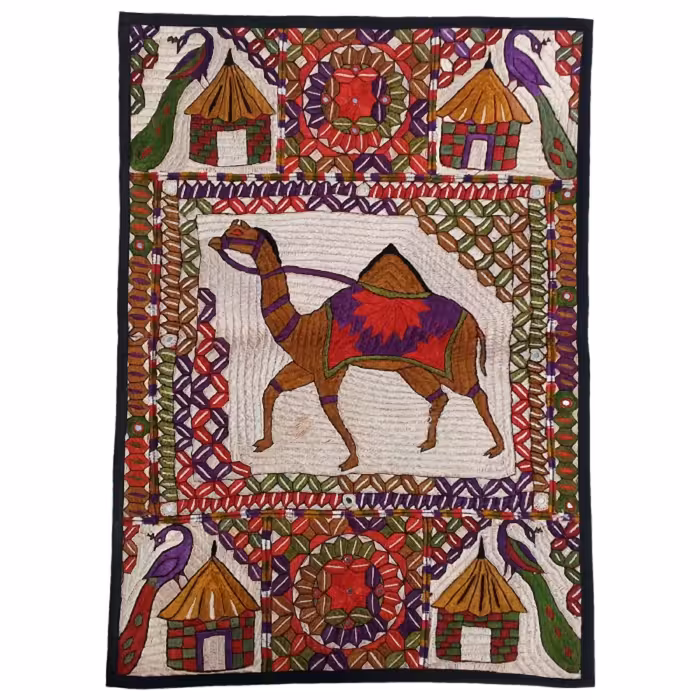 رومیزی سوزن دوزی ابریشم دیوار کوب کد GHAAB16 