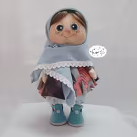 عروسک باحجاب دستساز آبی آسمونی کد 19  نیلای