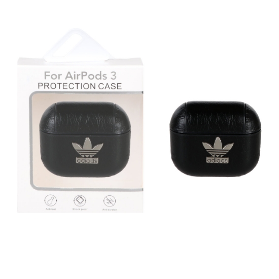 کیس ایرپاد چرمی لوگودار مدل AirPods 3 - کد 15