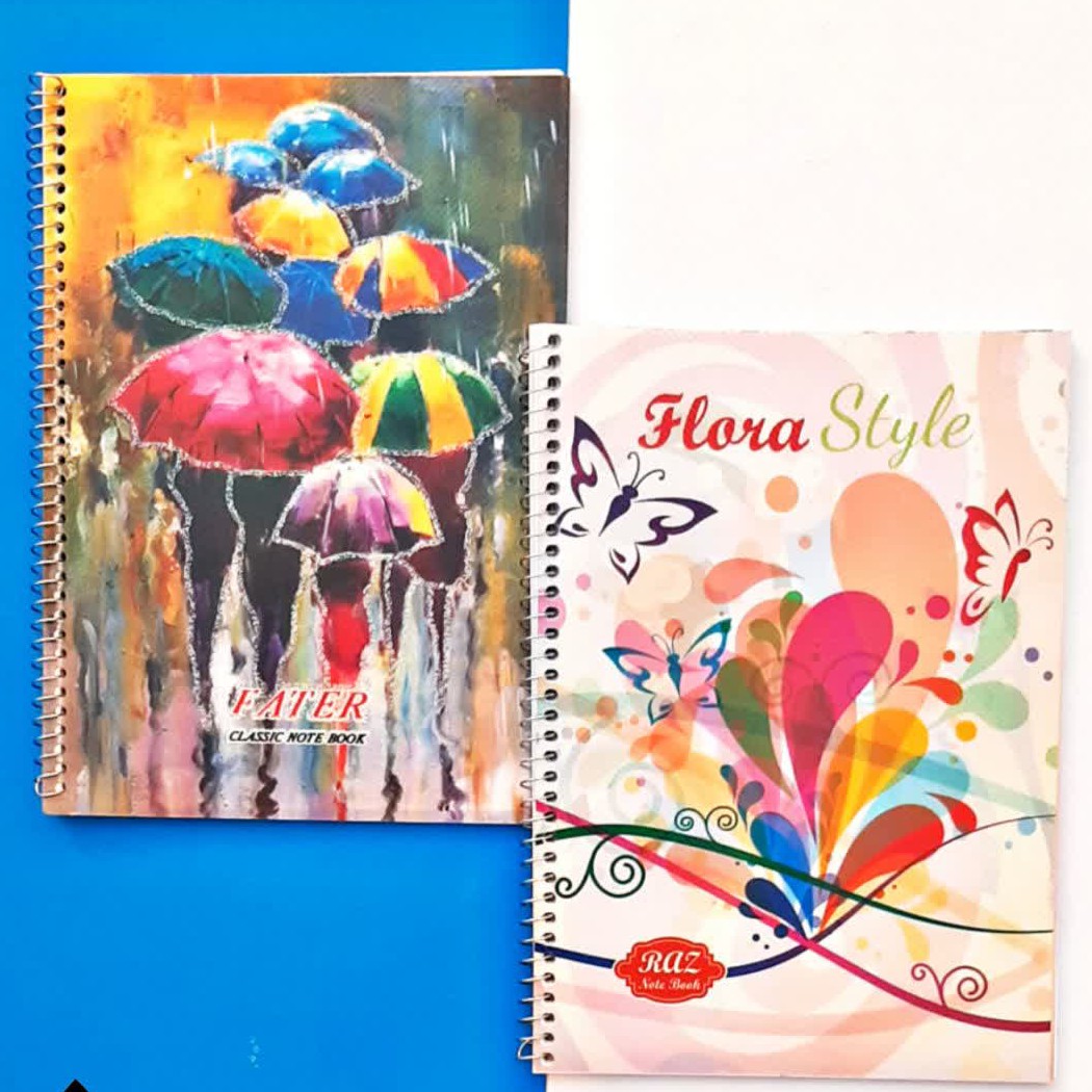 دفتر سیمی 50 برگ  انگلیسی در دو طرح 