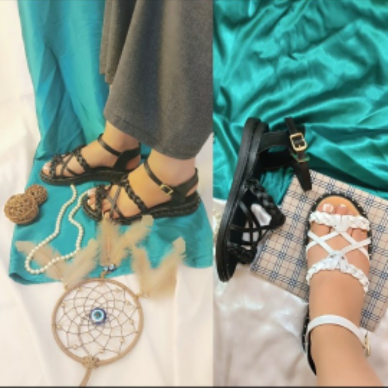 صندل زنانه بافتی شیک