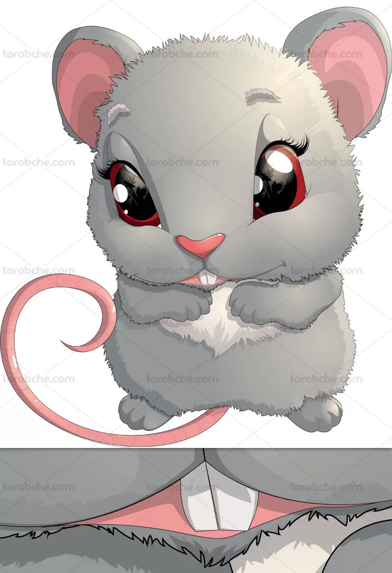 وکتور کاراکتر موش با نمک | گرافیک با طعم تربچه