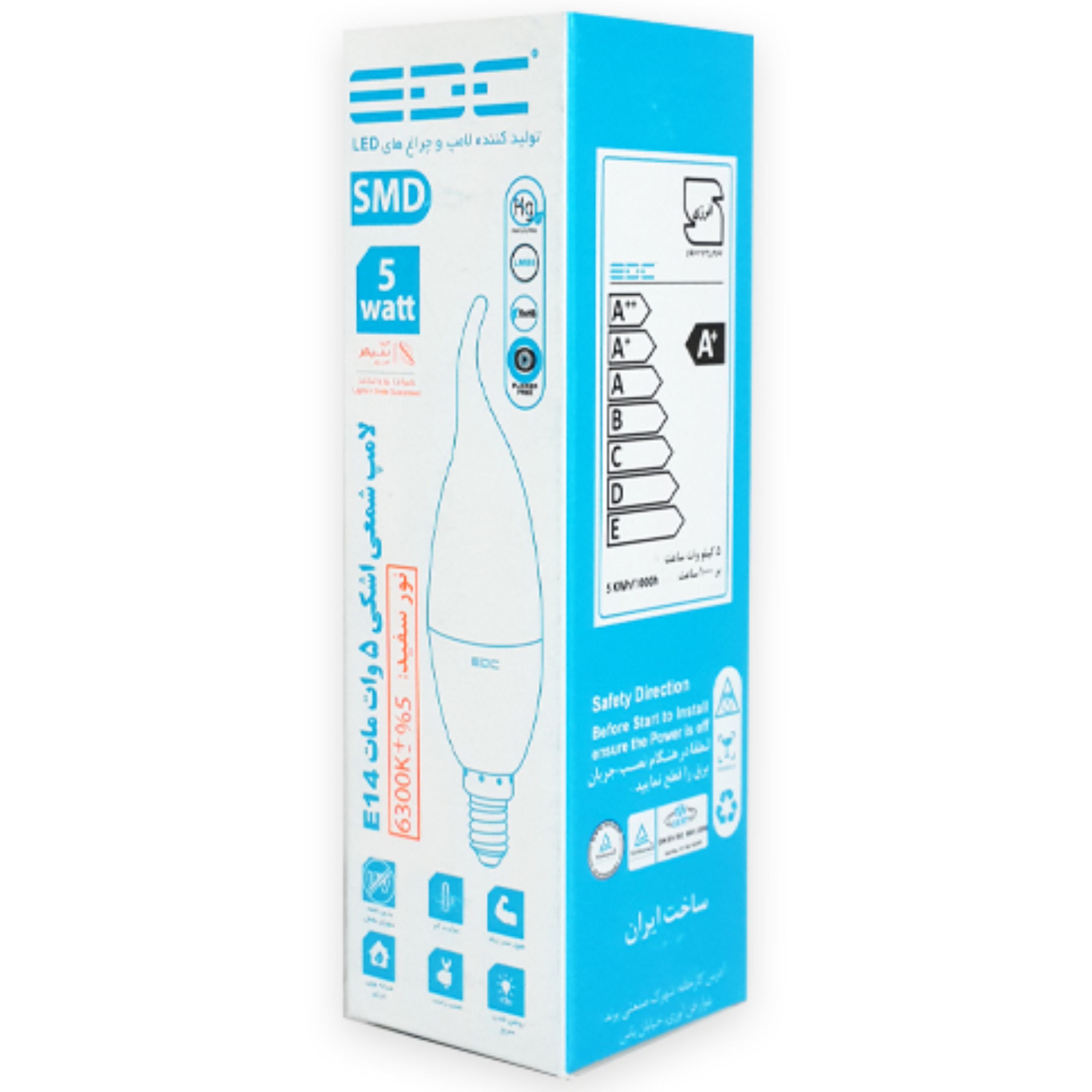 لامپ ال ای دی شمعی اشکی مات 7وات مدل E 14