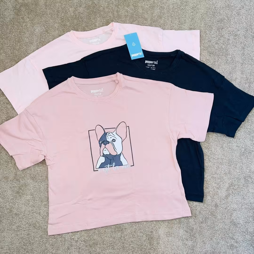 کراپ  بچگانه دخترانه پک سه عددی  6 تا 8 سال  برند پپرتز آلمان