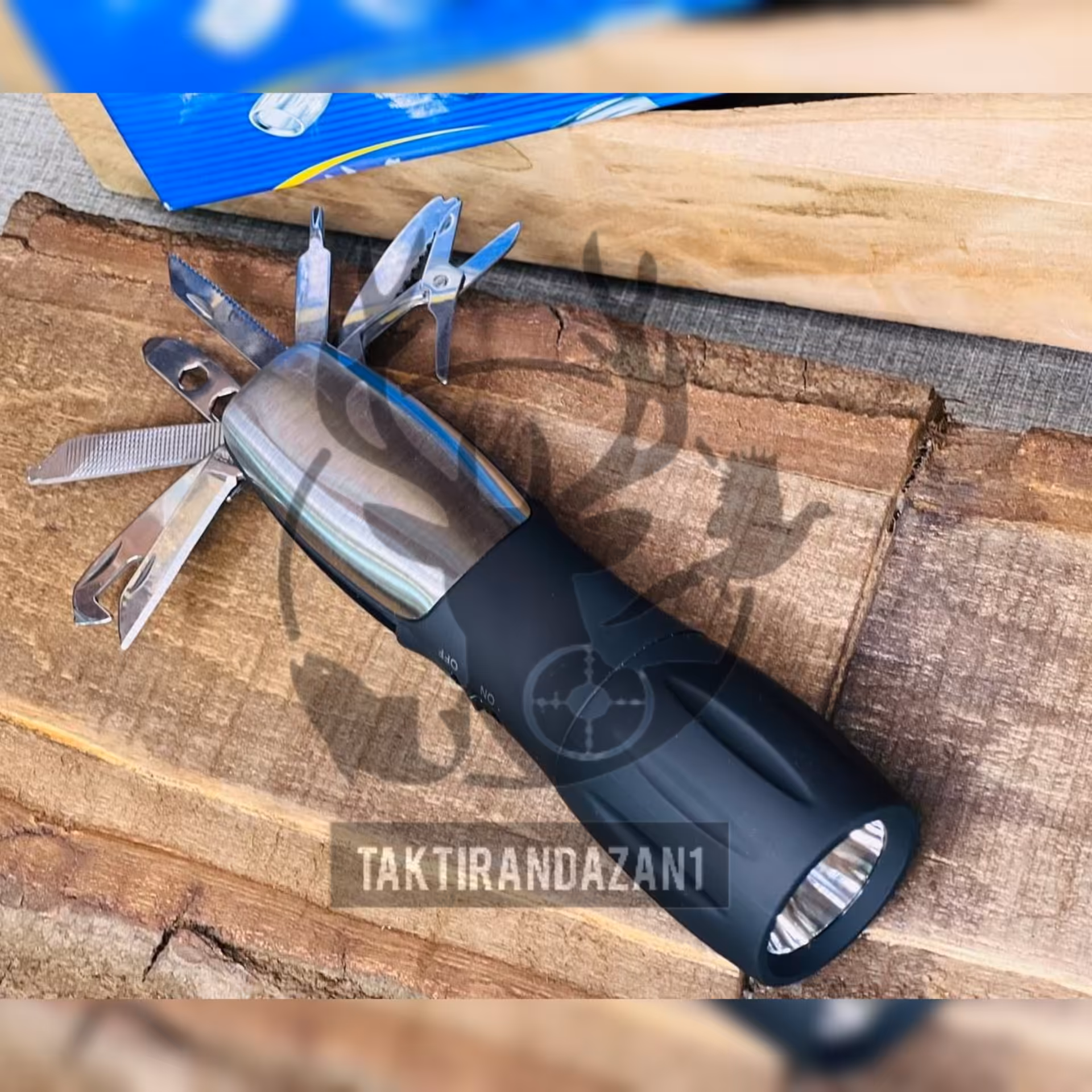 چراغ قوه دستی چند کاره FLASHLIGHT رنگ مشکی (چراغ قوه چند کاره)