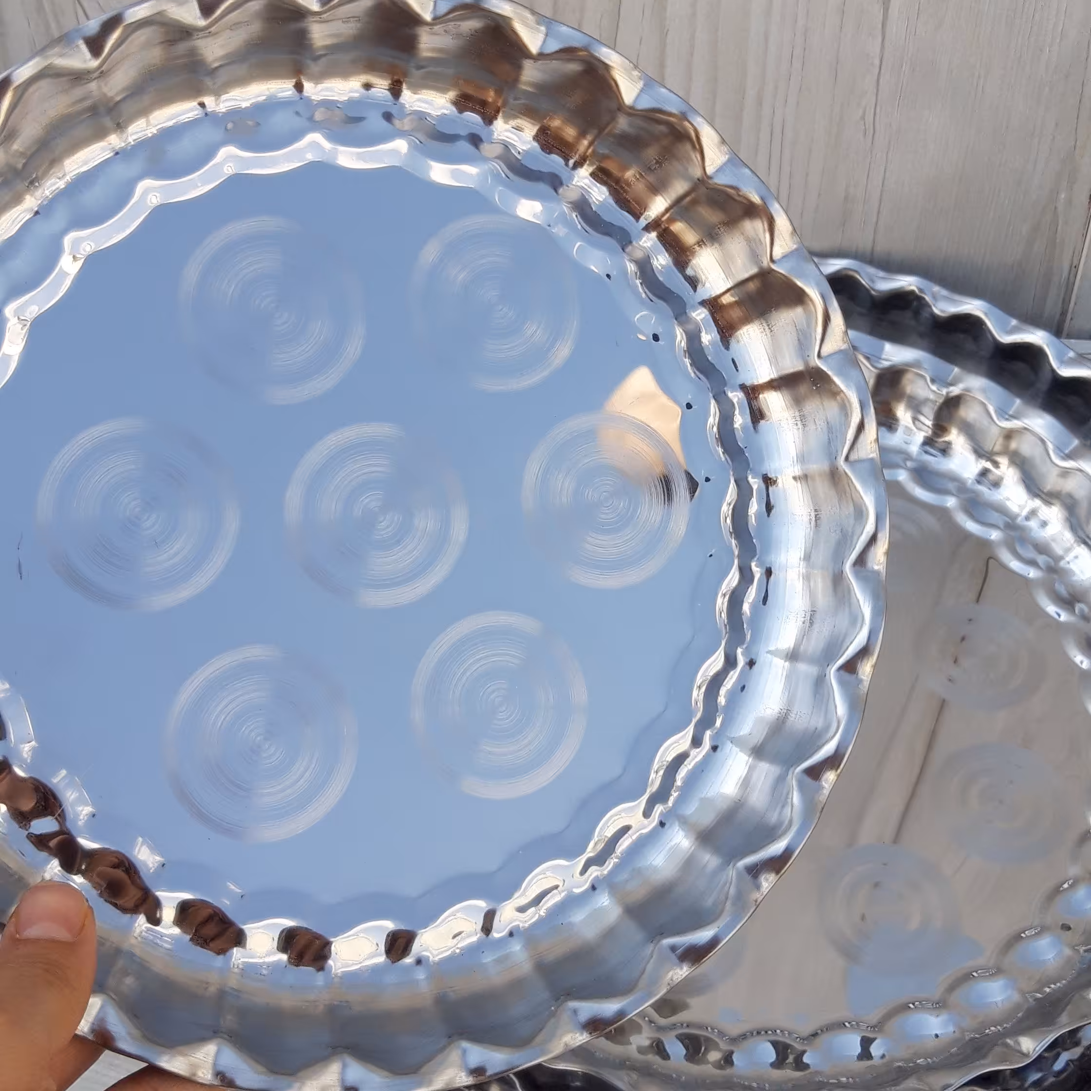 سینی استیل سایز 30،قطر24سانتی متر