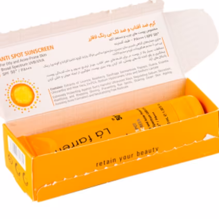 کرم ضد افتاب مناسب پوست چرب لافارر SPF50 اصل انقضا 1406 ضدآفتاب La farrerr SPF50 Oily Skin Sunscreen 40 ml