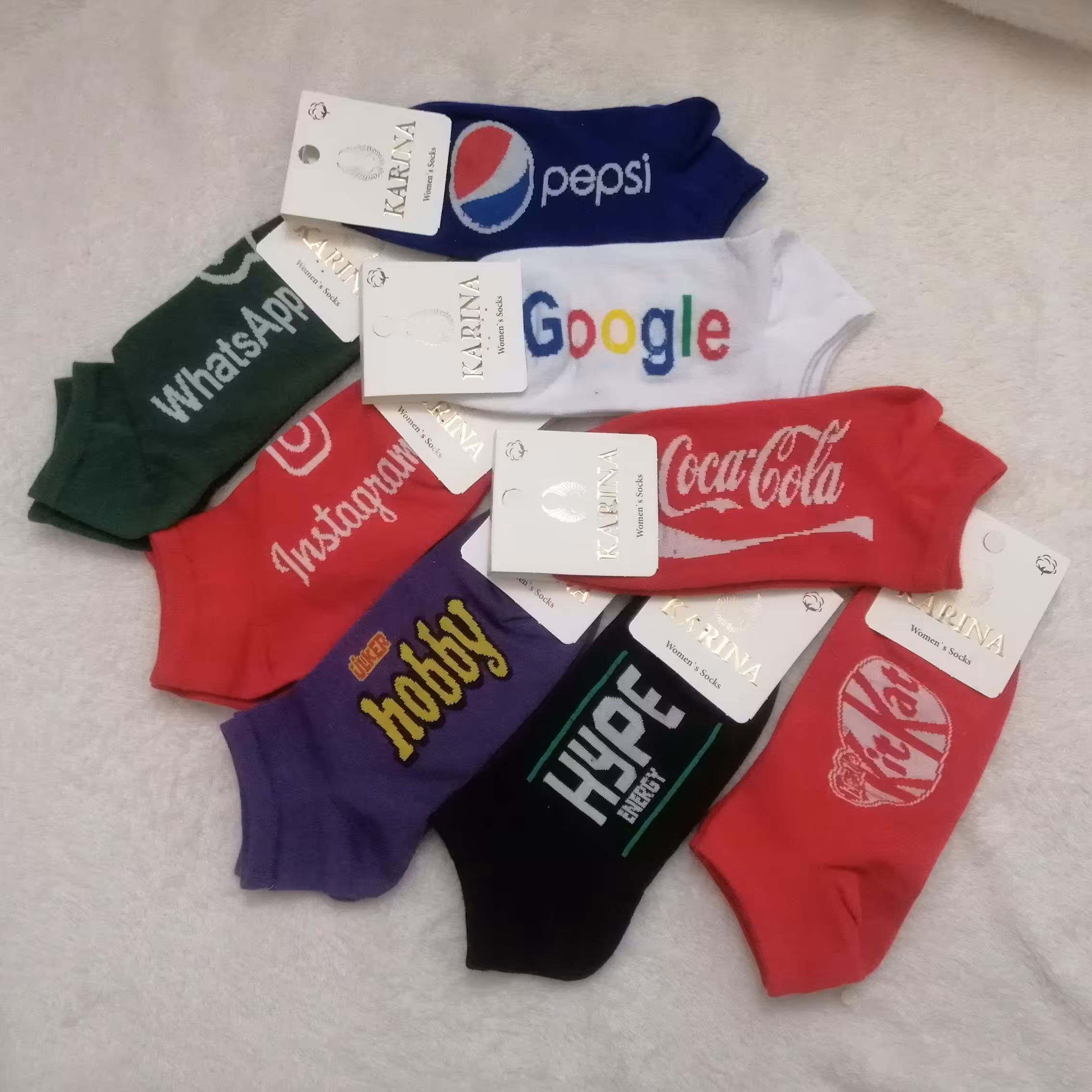 جوراب طرح برند و اپ، نخی، 8 طرح