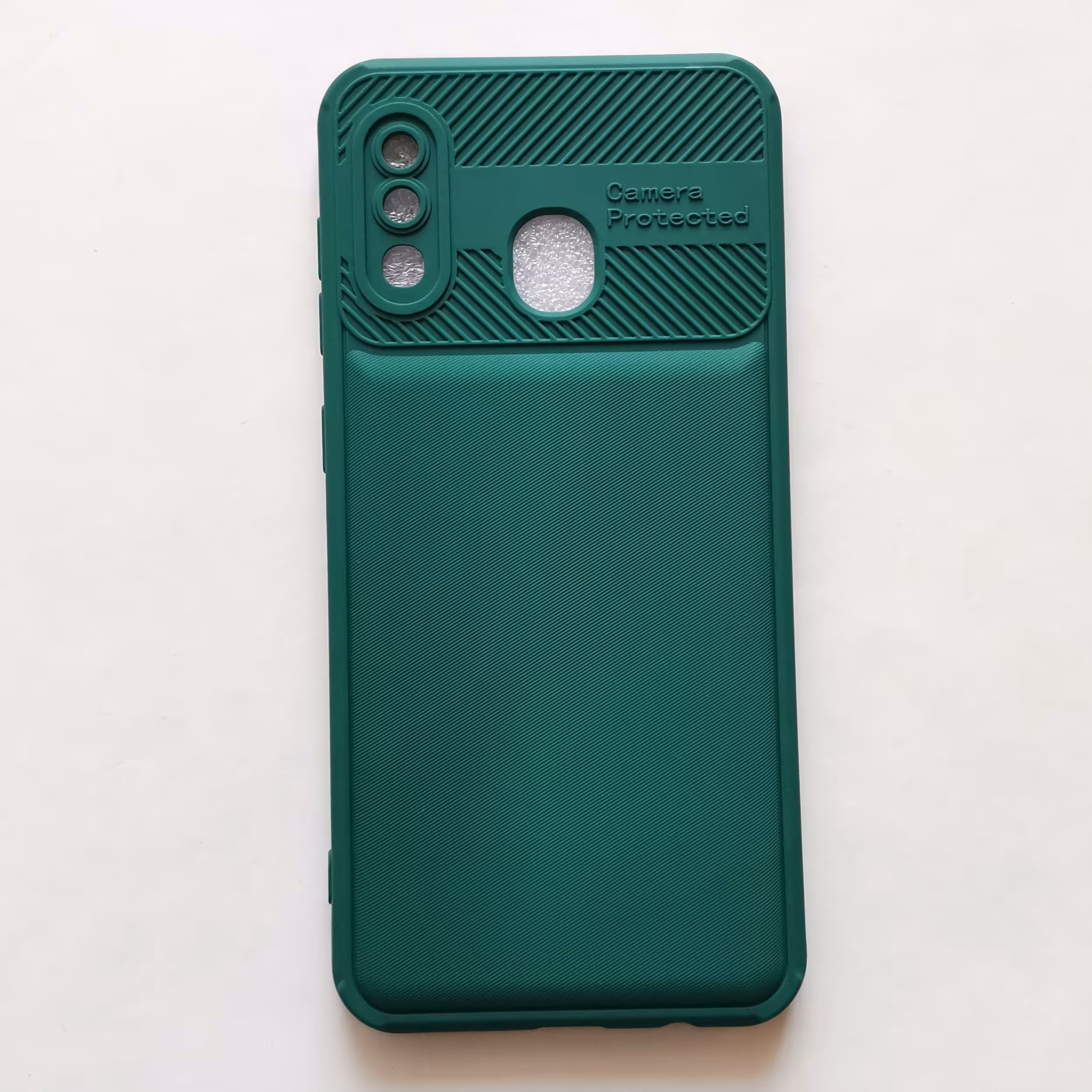 قاب ژله ای camera protect سبز مناسب گوشی سامسونگ A20 و A30