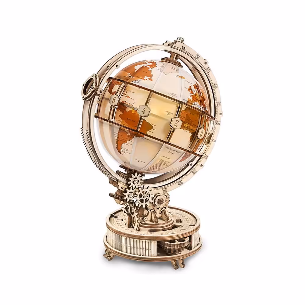 پازل چوبی مکانیکی ROKR طرح کره جغرافیاییROKR Luminous Globe ST003