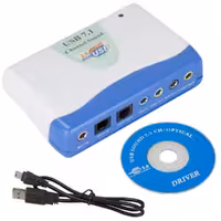 کارت صدا اکسترنال USB حرفه ای 7.1 کاناله (دیجیتال)